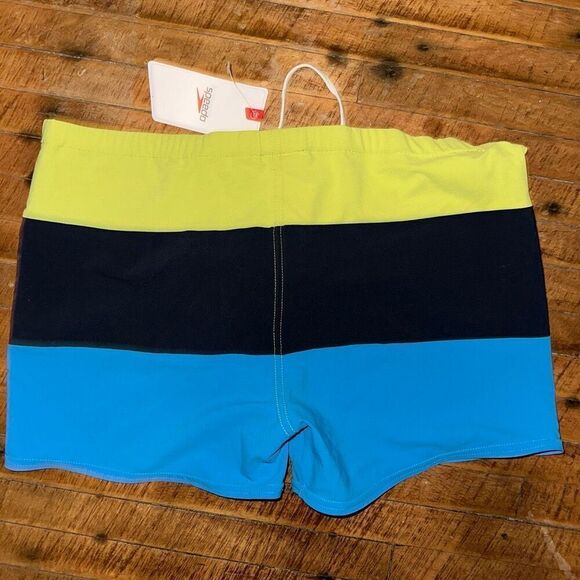 Speedo color block NWT tie waist L swim shorts - Picture 2 of 3